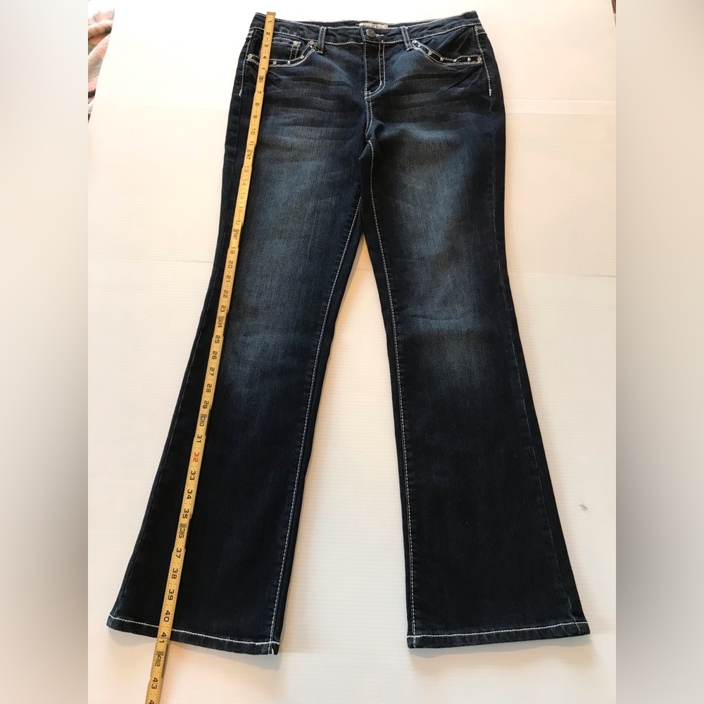 Earl Womens Jeans Embellished Rhinestones Sz 10 Boot Cut Jean
